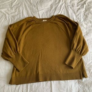 Loft green bubble sleeve sweater. Size XL